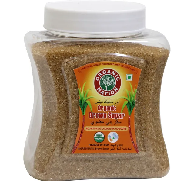 Organic Nation Organic Brown Sugar Jar 1 kg
