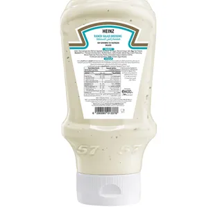 Heinz Original Ranch Salad Dressing Top Down Squeezy Bottle 400 ml
