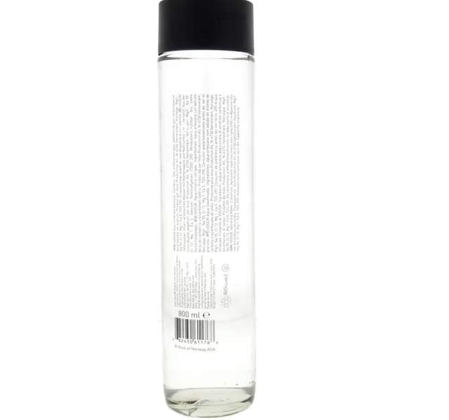Voss Sparkling Water Glass Bottle 800 ml