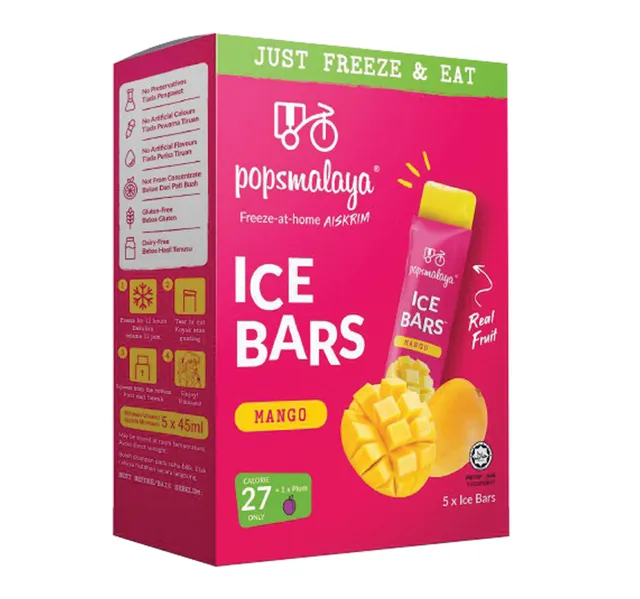 Pops Malaya Mango Ice Bars 5 45 Ml
