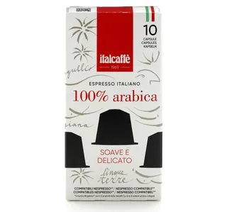 إيتالكافيه إسبريسو إيطاليانو 100% أرابيكا كبسولات قهوة 10 حبات