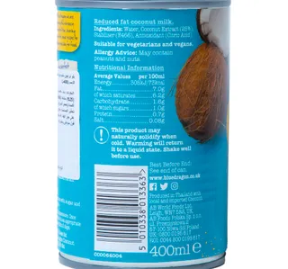 Blue Dragon Coconut Milk Light 400 Ml