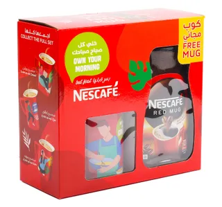 Nescafe Red Mug Coffee Jar 190 G Free Mug