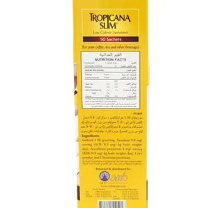 Tropicana Slim Low Calorie Sweetener 50 Sachets 100 G