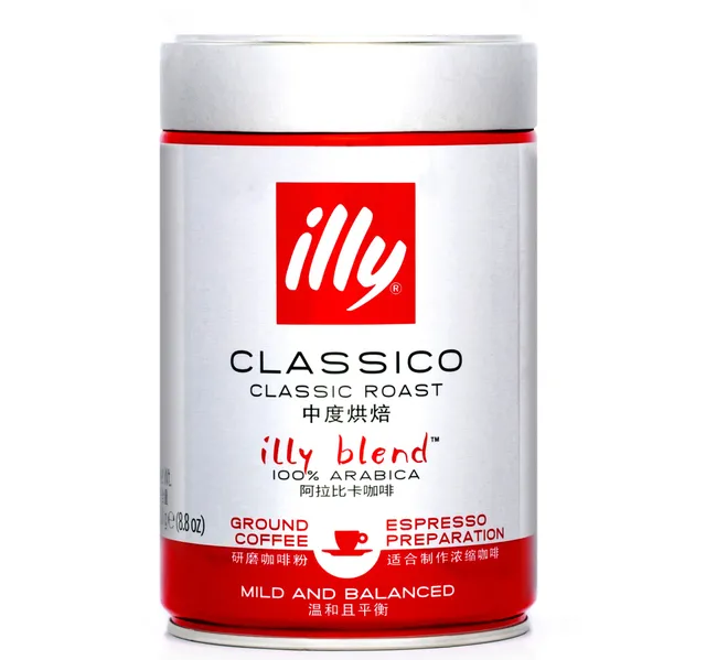 Illy Classic Roast Ground Coffee Espresso 250 G