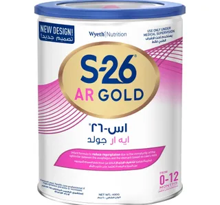 ويث نيوترشن اس٢٦ اي ار جولد حليب بتركيبة مغذية للرضع الذين لديهم ارتجاع متوسط ٤٠٠ جم