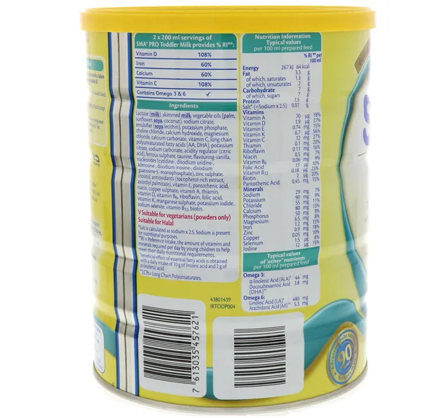 Sma Pro Toddler Milk From 1-3 Years 800 g