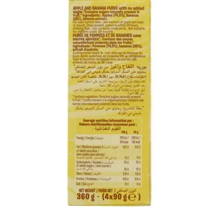 Andros Fruit Snack Apple Banana 4 x 90 g
