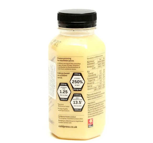 Coldpress Coconut Pineapple Banana Smoothie 250 Ml