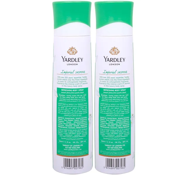 Yardley Body Spray Assorted 2 x 150 ml