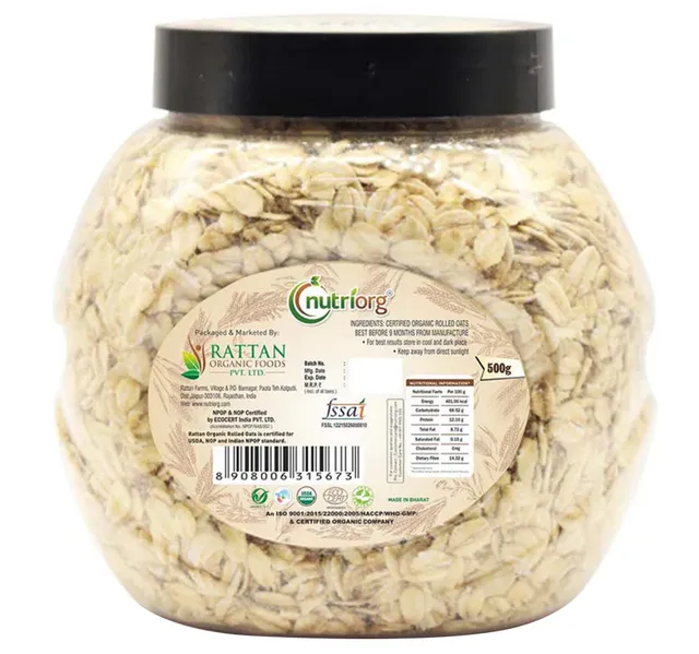 Nutriorg Rolled Oats 500 g