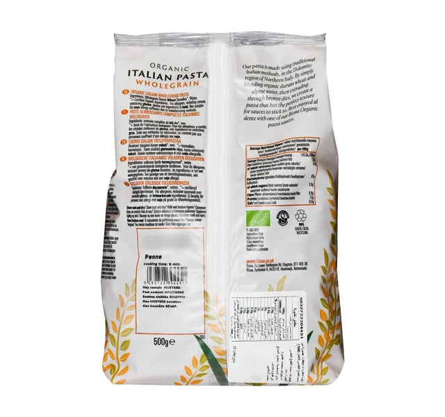 Biona Organic Italian Pasta Wholegrain 500 g