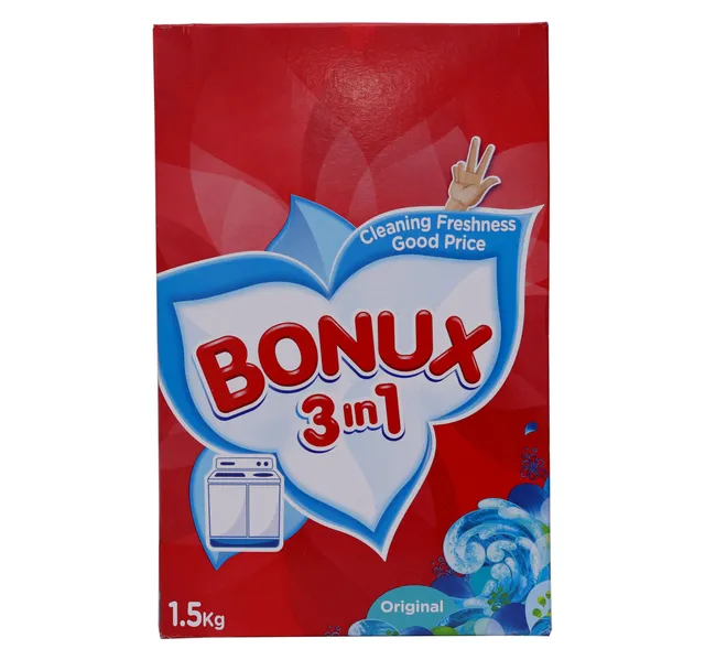 بونكس مسحوق غسيل ملابس 3 في 1 أصلي 1.5 كجم