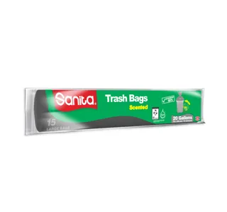 Sanita Trash Bags Scented Large 20 Gallons Size 78 X 68cm 18 Microns 15