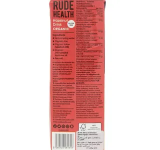 Rude Health Organic Hazelnut Drink 1 Litre