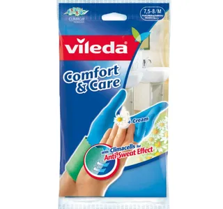 Vileda Gloves Comfort & Care Medium Size 1 Pair