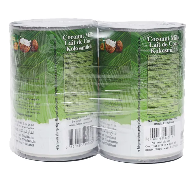 Natural Bloom Coconut Milk Value Pack 2 x 400 ml