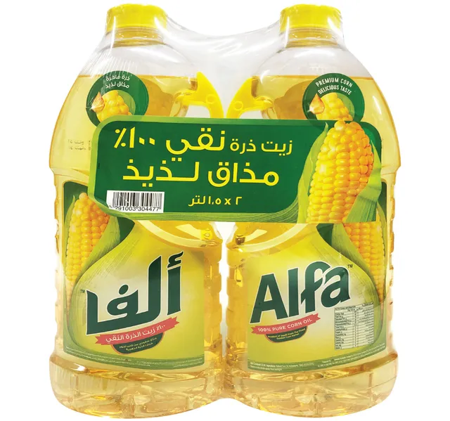 ألفا زيت ذرة 2 × 1.5 لتر