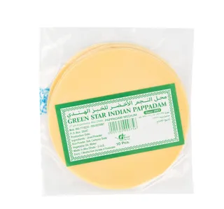 Green Star Indian Pappadam Medium 10pcs