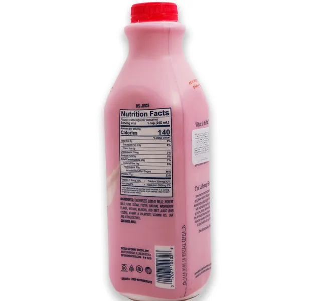 Lifeway Kefir Probiotic Milk Raspberry Low Fat 946 Ml