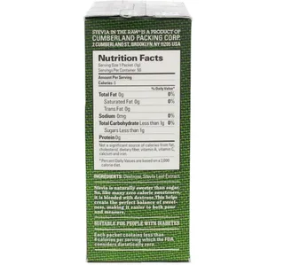 Stevia In The Raw Zero Calorie Sweetener 50pcs