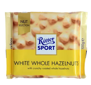 Ritter Sport White Whole Hazelnut Chocolate 100 G