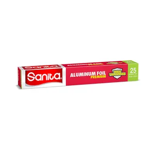 Sanita Premium Aluminum Foil 25sq.ft. Size 7.62m x 30cm 1 pc