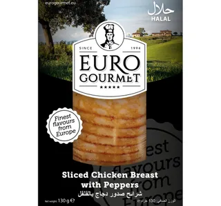 Euro Gourmet Sliced Chicken Breast With Pepper 130 g