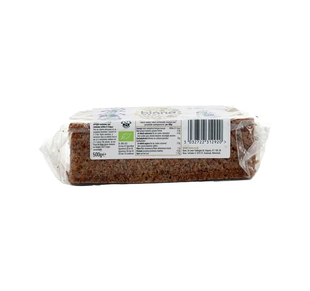 Biona Organic Rye Bread Chia & Flaxseed 500 g