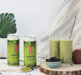 Pocas Bubble Tea Matcha Flavor with Tapioca Pearls 490 ml