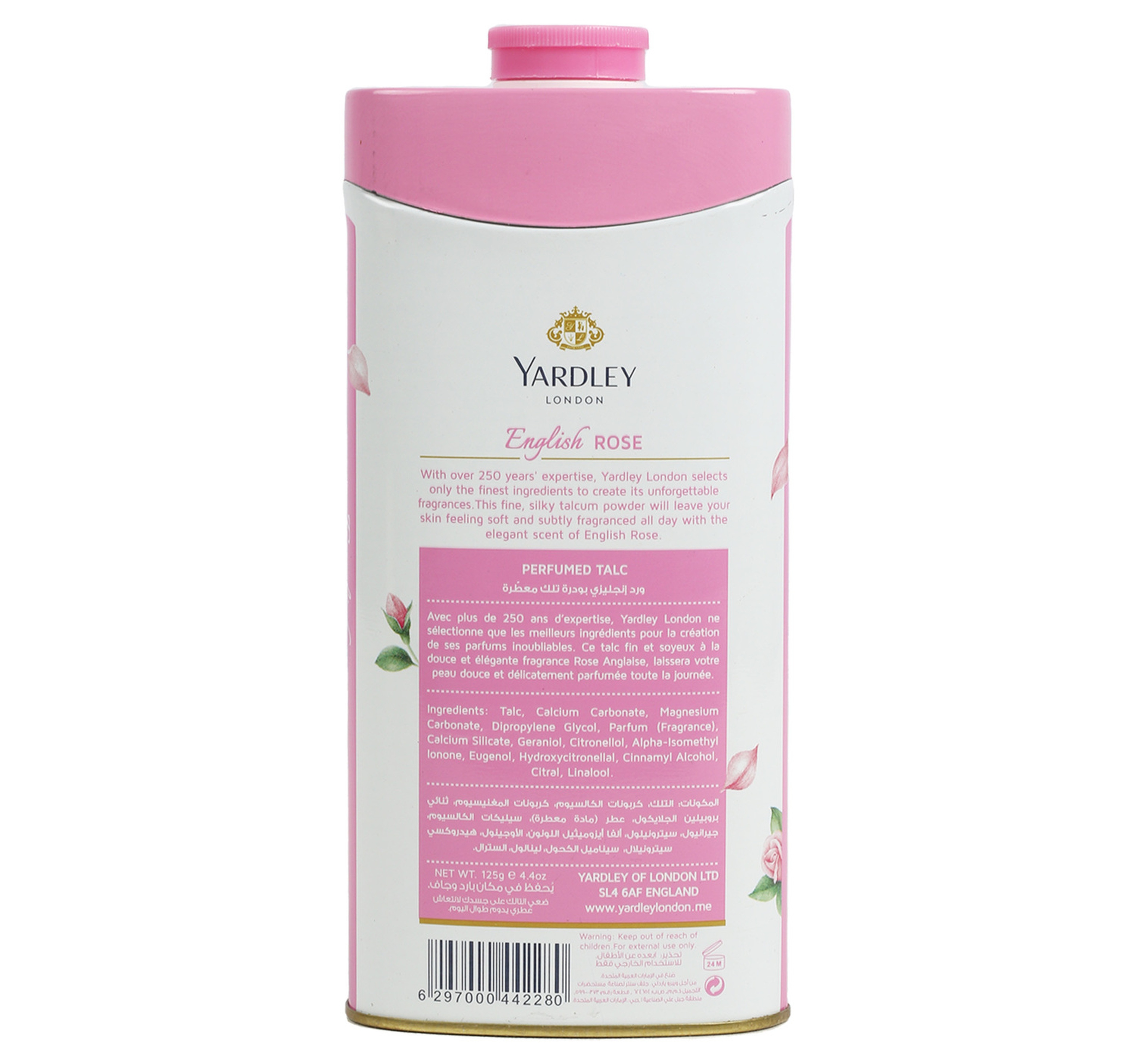Yardley London English Rose Perfumed Talc 125 G