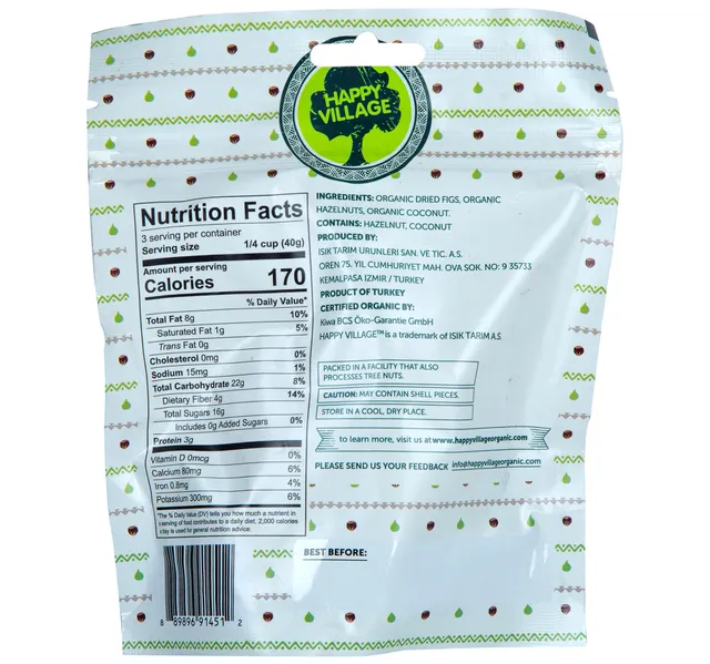 Happy Village Organic Fig & Nut Bites Original Fig 120 g