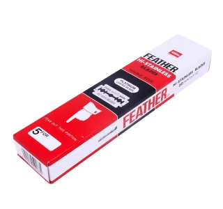 Feather Hi Stainless Blades Double Edge 5 Pcs