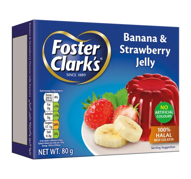 Foster Clark S Jelly Desert Banana Strawberry Flavour 80 G