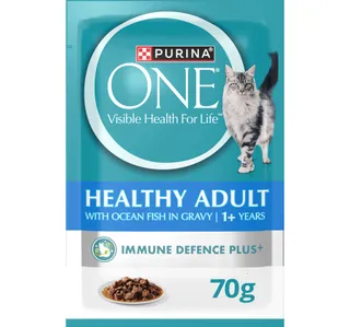 Purina One Healthy Adult Catfood With Ocean Fish In Gravy 70 G