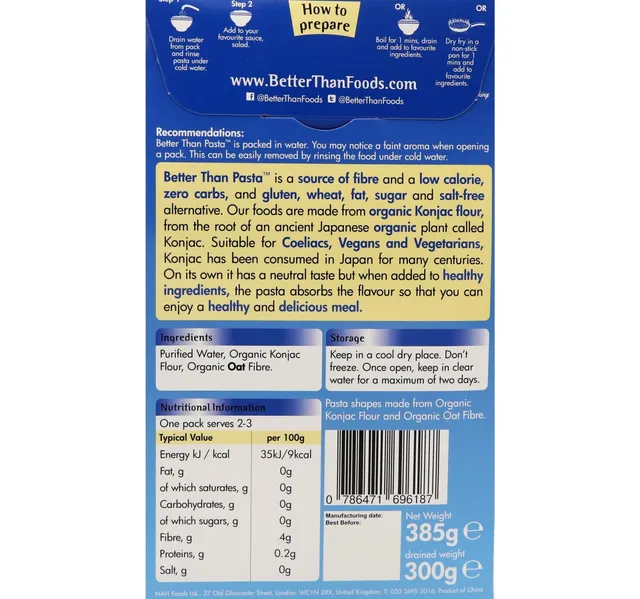 Better Than Organic Pasta Spaghetti 385 G