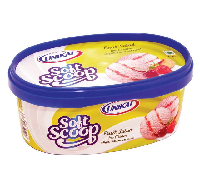 Unikai Soft Scoop Fruit Salad Ice Cream 1 Litre