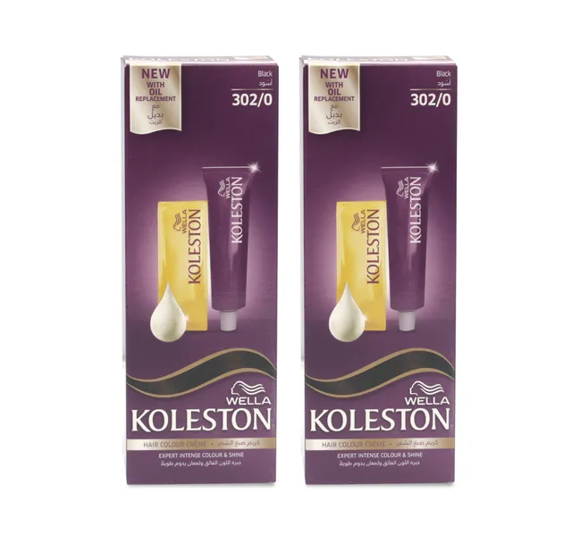 Koleston Hair Dye 302 0 Black 2 X 50 Ml