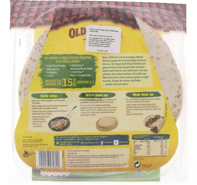 Old El Paso Tortilla Wraps 6 Pcs 350 G