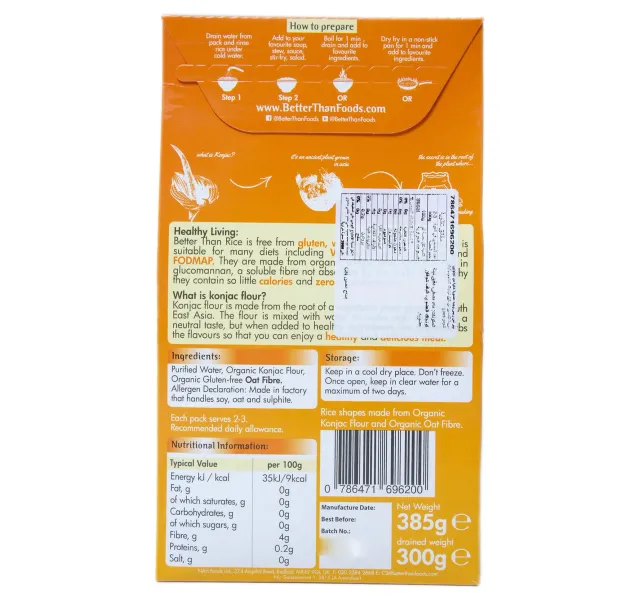 Better Than Rice Organic Konjac Flour 385 g