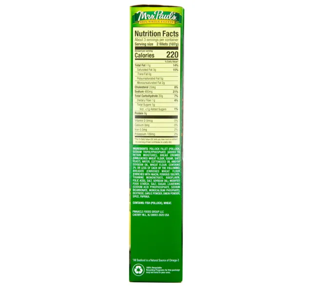 Mrs Paul S Crunchy Fish Fillets 323 G