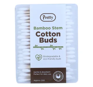 Pretty Biodegradable Bamboo Stem Cotton Buds Approx 200 Pcs