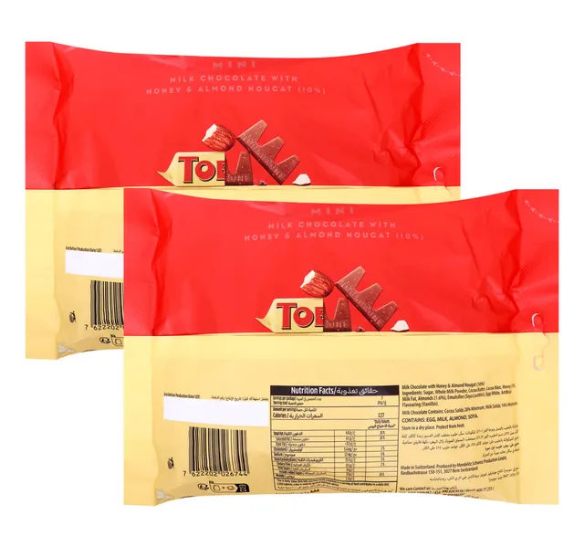 Mondelez Toblerone Milk Mini Bag Value Pack 2 X 168 G