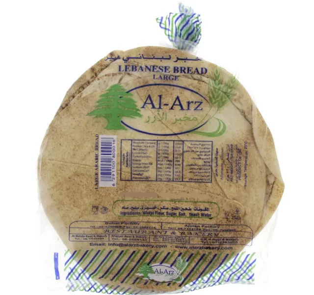 Al Arz Large Lebanese Bread 6 Pcs