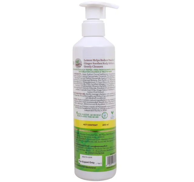 Mamaearth Anti-Dandruff Shampoo with Lemon & Ginger 250 ml