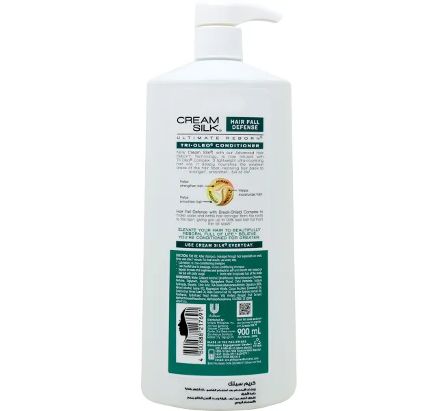 Cream Silk Hair Fall Defense Tri Oleo Conditioner 900 Ml