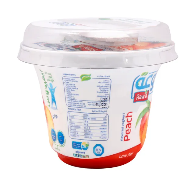Rawa Peach Flavored Yoghurt Low Fat 170 G