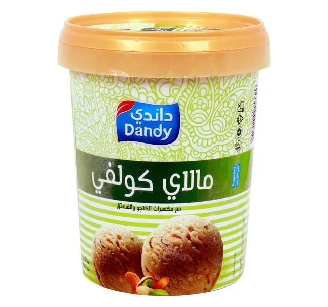 Dandy Ice Cream Malai Kulfi With Pistachio Cashew Nuts 500 Ml