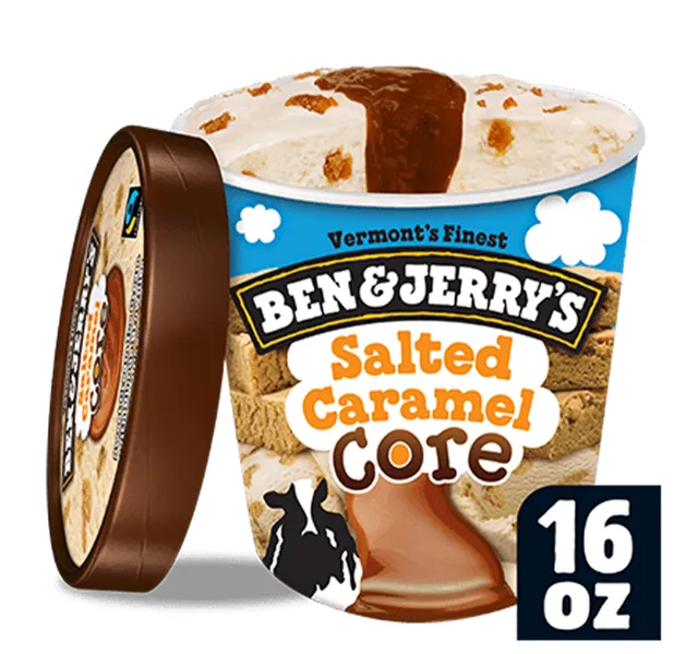 Ben Jerry S Salted Caramel Core Ice Cream 473 Ml
