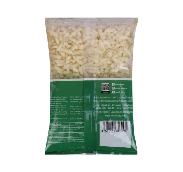 Awafi Shredded Mozzarella Pizza Cheese 200 g